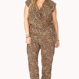 Forever 21 + leopard romper pants